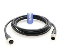 Eonvic M12 Cable 6 Pin A Code Male to Female Waterproof Aviation Sensor Cable Plug Shielded Injection Moulding Industrial Electrical PVC Cable 3m