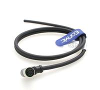 EONVIC M12 rechtwinkliger 8-poliger weiblicher industrieller Sensorstecker Luftfahrt Kabel Buchse abgeschirmt wasserdichtes elektrisches Kabel 1M