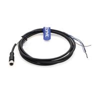 Eonvic M8 3 Pin A Code Female to Open Aviation Sensor Cable Waterproof Shielded Electrical Cable for Industrial Automation Control Fieldbus Module Device Network 2m