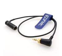 Eonvic Right Angle 3.5mm Locking to Low Profile TA3M Mini 3 Pin XLR Male Audio Cable for Sennheiser-EK-100 G4/G3 RodeLink Wireless Receiver Canon EOS C70 C400 Camera