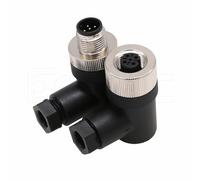 Eonvic Right Angle M12 5 Pin Male & Female A Code Circular Aviation Plug Industrial Sensor Connector Waterproof 12mm Connector Plug Cable Adapter for NMEA 2000 Field Installable Garmin Networks