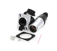 Eonvic RJ45 Plug and Socket Ethernet CAT5e Shielded Housing Panel Mount Connector Waterproof IP65 Metal Round Socket Connector