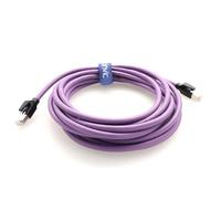 Eonvic RJ45 to RJ45 Male Cat6 26AWG High Flex Industrial Ethernet Cable Multi-Angle Gigabit 8 Core Cable for Industrial Switches Cameras PoE Devices Purple Cable 10m