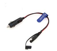 Eonvic SAE 2 Pin Male to Cigarette Lighter Plug Cable 16AWG 12V Quick Disconnect Connector Extension Adapter Charging Cable for Solar Panel Cars (1PCS)