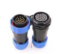 Eonvic SD28 16Pin Connector 28mm Waterproof Aviation Connector IP68 10A 380V Docking Plug Socket Industrial Circular Connector Mating Plugs