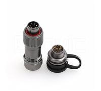 Eonvic WEIPU ST12 6 Pin Waterproof Power Connector IP67 Metal Male Plug Female Socket Threaded Panel Mount Aviation Cable Connector