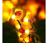 EONYUANGUO Honey Bees Lights, Honey Bees String Lights 20 LED 7.5ft Battery Power Bumble Bee Shapedfor Fairy Lights for Outdoor Garden Party Wedding Decoration