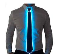 EONYUANGUO Light Up Neckties Luminous LED Tie Adjustable Flashing LED Light Up Tie Man Light Up Fanny Ties Novelty Necktie For Men LED Light Up Ties Costume Accessory (Blue)