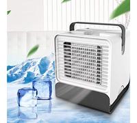 EONYUANGUO Mini Air Cooler, Humidifier&Purifier, Portable Handle Negative Ion Air Conditioner with Night Light USB for Bedroom,Office,Dorm Room