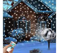 EONYUANGUO Snowflake Projector Light, Christmas Light Projector, Outdoor Indoor Snowfall Lights with Remote&Timer IP65 Dynamic Snow Effect Spotlight for Christmas Party (B Model)