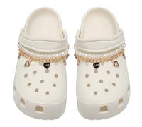 Eooberr 2Pcs Bling Ocean Shoe Chains for Girls Summer Sandals, Golden Turtles, Shells Shoe Charms for Clogs, DIY Shoe Decoration Charms, Party Favor, Alloy, No Gemstone