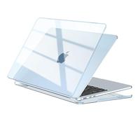 EooCoo Case compatible for Macbook Air 15 inch M4 M3 M2 A3241 A3114 A2941 with Touch ID Released 2025-2023, Protective Plastic Hard Shell Cover Clear Case [Match Official Color] - Crystal Sky Blue