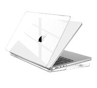 EooCoo Case compatible for Macbook Pro 14 inch M5 A3434 2025 M4 A3112 A3185 A3401 M3 A2918 A2992 M2 A2779 M1 A2442 Pro/Max, 2021-2024, Transparent Laptop Case Plastic Hard Shell Cover, Crystal Clear