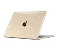 EooCoo Compatible for MacBook Air 13 inch Case M4 M3 M2 2025 2024 2022 Release, A3240 A3113 A2681 with Touch ID, Transparent Plastic Hard Shell Cover Mac 13.6 - Glitter Crystal Starlight