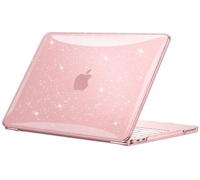 EooCoo Compatible with Apple 2026 MacBook Neo Case 13 inch Mac Laptop A3404 with A18 Pro Chip & 13" Liquid Retina Display, Sparkly Transparent Hard Shell, Plastic Snap-on Cover, Glitter Crystal Pink