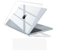 EooCoo Compatible with MacBook Air 15 inch Case M4 M3 M2 A3241 A3114 A2941 with Touch ID, 2025 2024 2023 Release, Protective Plastic Hard Shell with Keyboard Cover Skin - Crystal Clear