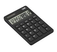 EooCoo Desk Calculator, Basic Calculators with Large Key Buttons, 12 Digits Standard Large LCD Display Solar and Battery Powered for Office, Students, Kids, School, Home & Business Use - Black