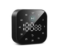 EooCoo Digital Timer, Kitchen Timer, [One-handed operation] 10s/1/3/5/10/15/20/25/30/45/60/90 Minutes Preset Countdown, 199 Minutes Countup with Silent Modes for Kids, ADHD, Work, Study, Gym - Black