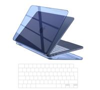 EooCoo for MacBook Neo Case 13 inch A18-Pro, Keyboard Cover, Crystal Indigo