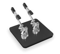 EOOKU Helping Hands Soldering Station - Compact Solder Clamp Tool for Electronics, Jewelry, DIY Repair & Small PCB Holder Projects with 3.9" Base, 2 Flexible Magnetic Arms, Adjustable Versatile Stand