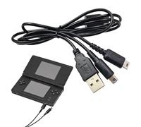 Eophmi 2-In-1 Charger Cable for Nintendo Ds Lite,Simultaneous Play and Charge,Universal Charger Cable for Nintendo Ds Charger for Ds Lite, 3ds, 3dsll,New 3ds Xl, 2ds, Dsi and More