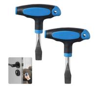 Eophmi 2pcs Large 12mm Flat Head Screwdriver, T Handle, Carbon Steel, Electronics Repair, Photography Equipment, Precision Work