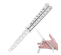 Eophmi Butterfly Knife Trainer,1PCS for Balisong Trainer,Throwing Knives, Colorful Full Stainless Steel Unsharpened Blade Dull Bailisong Trainers Butterfly Comb for Training