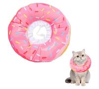 Eophmi Cat Recovery Collar, 1 Pcs Adjustable Cat Cone Collar Soft, Pink, Cotton, Protects from Trauma, Suitable for Postoperative Relief