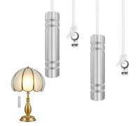 Eophmi Light Pull Cord Handle, 2 Pcs Bathroom Light Pull Cord Handle, 150cm Cylindrical Bathroom Pull Cord Handle for Toilet Ceiling Fan Light Switch
