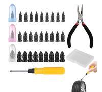 Eophmi Tire Repair Rubber Screws,31PCS Tyre Repair Nails Plugs Car Puncture Repair Kit,Self-Service Rubber Nail Tire Repair Tool with Screwdriver (10S +10M +10L)