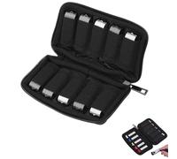 Eophmi USB Case USB Flash Drive Storage Case 10-Slot for SanDisk/SamData/Samsung USBs Flash Drives Jump Drive Memory Stick, SD Card, Cable, Black