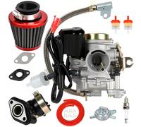 EOPOAYI GY6 50cc Carburetor PD18J Carb Kit Compatible with Tao tao 49cc 50 ATM50 Pony VIP Most Chinese Scooter Moped 139QMB 4-Stroke Engine Roketa Jonway Lance ATV Go Kart Parts with Fuel Line