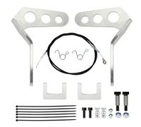 EOPOAYI Heavy Duty Go Kart Gas Pedals with 71" Throttle Cable Kit Compatible with Manco Predator 212 196cc 6.5hp Yerf-Dog American Sportworks Carter Kandi Road Rocket Vintage DIY Go Cart Parts Silver