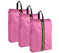 Eopres Shoe Bags for Travel - Set of 3 Pack Large Capacity Oxford Fabric Shoe Bags, Multi-Functional Dust-Proof and Waterproof Men & Women Travel Shoe Bag, Pink, A