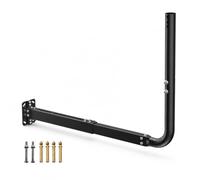 EOQO Long Eave Antenna Wall Mount, 32.3-Inch Reach, 1.38-Inch Mast, Black