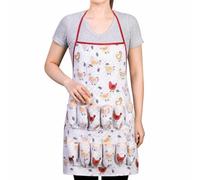 Eorbow Egg Apron for Collecting Eggs, Adjustable Egg Holder Apron with 12 Deep Pockets, Hen Duck Goose Egg Gathering Apron for Farmhouse, Housewife, Women, Kitchen, Parent-Child Activities, Red, One