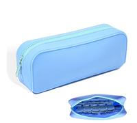 EOREA Travel-Friendly Disposable Daily Contact Lens Case Organizer | Durable Silicone Design | Ideal for Everyday Use & On-the-Go Storage (Blue)