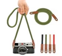 Eorefo Camera Rope - 100cm Soft Cotton Camera Strap - Vintage Neck Shoulder Belt for Mirrorless & DSLR - Army Green