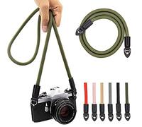 Eorefo Camera Strap Vintage 100cm Nylon Climbing Rope Camera Neck Shoulder Strap for Micro Single and DSLR Camera.(Army Green)
