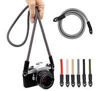 Eorefo Camera Strap Vintage 100cm Nylon Climbing Rope Camera Neck Shoulder Strap for Micro Single and DSLR Camera (Grey)