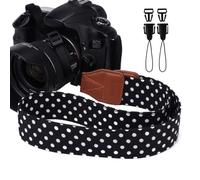 Eorefo Camera Strap Vintage Camera Neck Strap for Compact Digital Camera, Mirrorless Camera, Small DSLR Camera, Instant Camera.(Black)