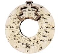 Eorleya Notes Musical Instruments Easy to Carry Educational Chord Wheel Wooden Melody Tool Songwriters Guitar for Musicians Easy Install Easy to Use