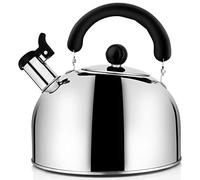 Eorleya Tea Kettle Stovetop Whistling Tea Pot, Stainless Steel Tea Kettles Tea Pots For Stove Top, 4.3Qt(4-Liter) Large Capacity With Capsule Base