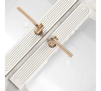 eormoe 30 Inch Faucet Mat for Kitchen Sink - Instant Dry Sink Protector for Countertop, Extra-Long Diatomaceous Earth Stone Sink Tray Around Faucet for Kitchen Bathroom RVs (Light Grey, 30" x 3.9")