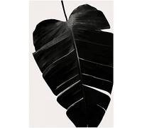 Eorntdy Canvas Wall Art Black Leaf Canvas Print Artwork Leaves Wall Art Paintings Modern Picture Print Unframed for Living Room Dinning Room Bedroom Bathroom Home Decor 20x30inch