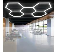 EORNYHQMY Hexagon Led Lamp,Honeycomb Ceiling Light,Multi-Scene Lighting Decoration,Easy Assembly,for Gym,Barbershop