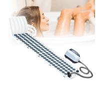 EORNYHQMY Portable Surfing Massage Bath Mat,6 Gear Adjustment,AntiSlip Mat,With Powerful Air Pump,for Most Bathtub (124cm)
