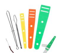 EORPAVU Needle Threader, 3 Piece Plastic Threader and 2 Piece Split Clips, Cord Threader Flexible Needle Threader Sewing Loop Threading Aid
