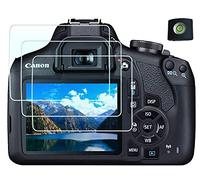 EOS 2000D 1300D 1200D Screen Protector for Canon Eos Rebel T7 T6 DSLR Camera(for accessories), [3+1 Pack] 0.3mm 9H Hardness Tempered Glass Flim