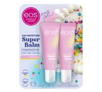 eos 24H Moisture Super Balm- Birthday Cake Lip Mask Day or Night Lip Treatment Made for Sensitive Skin 0.35 fl oz 2-Pack